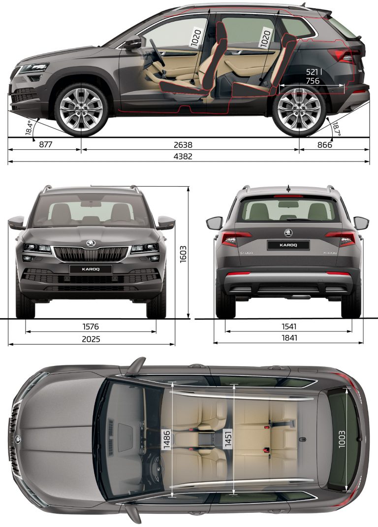 Skoda kodiaq багажник размеры