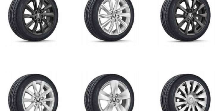 диски и шины шкода рапид: параметры и размер колес